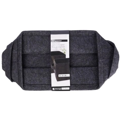 Koszyk do przechowywania filcowy składany czarny 36x27x20 cm Grupa Orion Sp. z o.o. Koszyk do przechowywania filcowy składany czarny 36x27x20 cm Grupa Orion Sp. z o.o.