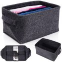 Koszyk do przechowywania filcowy składany czarny 36x27x20 cm Grupa Orion Sp. z o.o.