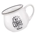 Kubek ceramiczny z uchem do kawy herbaty biały 320 ml Grupa Orion Sp. z o.o.