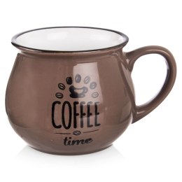 Kubek ceramiczny z uchem do kawy herbaty brązowy 320 ml Grupa Orion Sp. z o.o.
