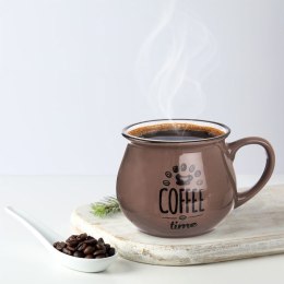 Kubek ceramiczny z uchem do kawy herbaty brązowy 320 ml Grupa Orion Sp. z o.o.