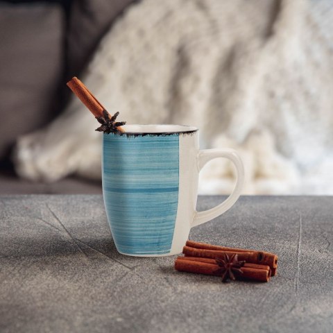Kubek ceramiczny z uchem do picia kawy herbaty FADED BLUE 355 ml VLACHOS BROS S.A IMPORTS (NAVA),Valantis Vlachos Kubek ceramiczny z uchem do picia kawy herbaty FADED BLUE 355 ml VLACHOS BROS S.A IMPORTS (NAVA),Valantis Vlachos
