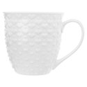 Kubek ceramiczny z uchem do picia kawy herbaty napojów serca biały 580 ml Grupa Orion Sp. z o.o.