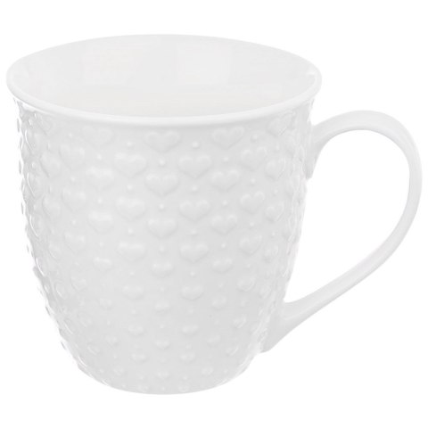 Kubek ceramiczny z uchem do picia kawy herbaty napojów serca biały 580 ml Grupa Orion Sp. z o.o. Kubek ceramiczny z uchem do picia kawy herbaty napojów serca biały 580 ml Grupa Orion Sp. z o.o.
