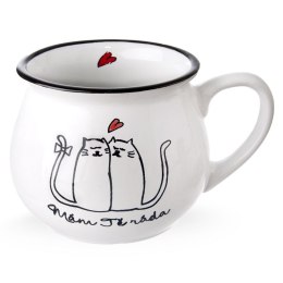 Kubek ceramiczny z uchem koty kotki do picia kawy herbaty 300 ml Grupa Orion Sp. z o.o.