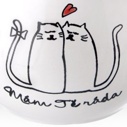 Kubek ceramiczny z uchem koty kotki do picia kawy herbaty 300 ml Grupa Orion Sp. z o.o.