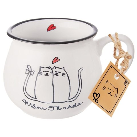 Kubek ceramiczny z uchem koty kotki do picia kawy herbaty 300 ml Grupa Orion Sp. z o.o. Kubek ceramiczny z uchem koty kotki do picia kawy herbaty 300 ml Grupa Orion Sp. z o.o.