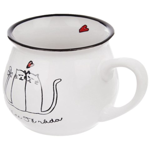 Kubek ceramiczny z uchem koty kotki do picia kawy herbaty 300 ml Grupa Orion Sp. z o.o. Kubek ceramiczny z uchem koty kotki do picia kawy herbaty 300 ml Grupa Orion Sp. z o.o.