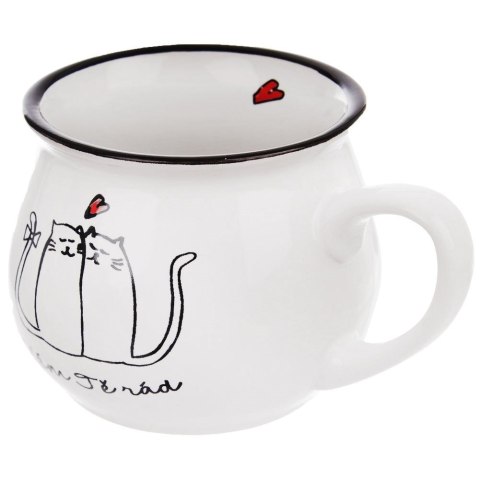 Kubek ceramiczny z uchem koty kotki do picia kawy herbaty 300 ml Grupa Orion Sp. z o.o. Kubek ceramiczny z uchem koty kotki do picia kawy herbaty 300 ml Grupa Orion Sp. z o.o.