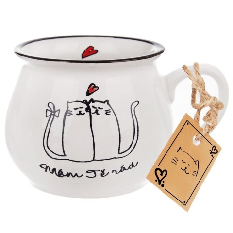 Kubek ceramiczny z uchem koty kotki do picia kawy herbaty 300 ml Grupa Orion Sp. z o.o. Kubek ceramiczny z uchem koty kotki do picia kawy herbaty 300 ml Grupa Orion Sp. z o.o.