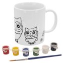 Kubek do malowania z farbkami porcelanowy sowa 330 ml Grupa Orion Sp. z o.o.