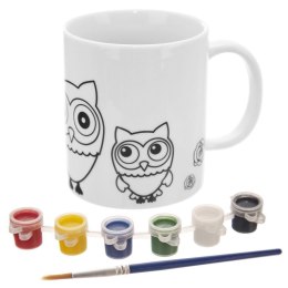 Kubek do malowania z farbkami porcelanowy sowa 330 ml Grupa Orion Sp. z o.o.
