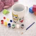 Kubek do malowania z farbkami porcelanowy sowa 330 ml Grupa Orion Sp. z o.o.