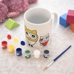 Kubek do malowania z farbkami porcelanowy sowa 330 ml Grupa Orion Sp. z o.o.