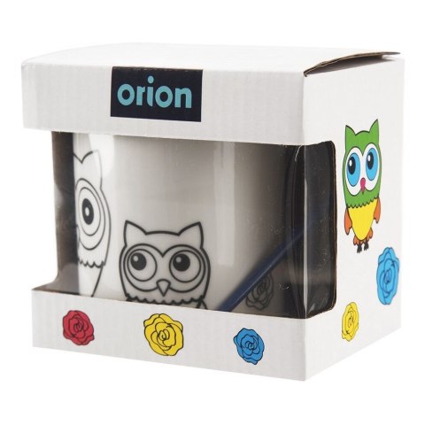 Kubek do malowania z farbkami porcelanowy sowa 330 ml Grupa Orion Sp. z o.o. Kubek do malowania z farbkami porcelanowy sowa 330 ml Grupa Orion Sp. z o.o.