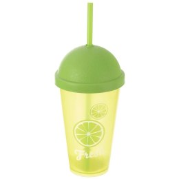 Kubek plastikowy z pokrywką i słomką 450 ml Grupa Orion Sp. z o.o.