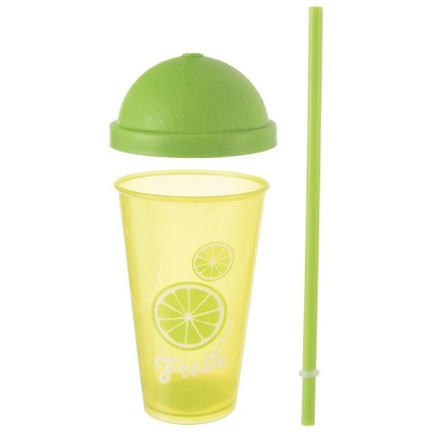 Kubek plastikowy z pokrywką i słomką 450 ml Grupa Orion Sp. z o.o. Kubek plastikowy z pokrywką i słomką 450 ml Grupa Orion Sp. z o.o.