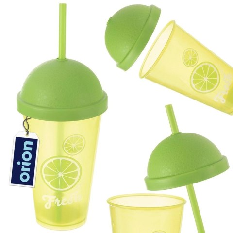 Kubek plastikowy z pokrywką i słomką 450 ml Grupa Orion Sp. z o.o. Kubek plastikowy z pokrywką i słomką 450 ml Grupa Orion Sp. z o.o.
