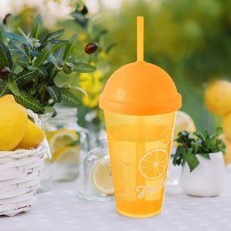 Kubek plastikowy z pokrywką i słomką 450 ml Grupa Orion Sp. z o.o.