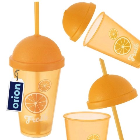 Kubek plastikowy z pokrywką i słomką 450 ml Grupa Orion Sp. z o.o. Kubek plastikowy z pokrywką i słomką 450 ml Grupa Orion Sp. z o.o.