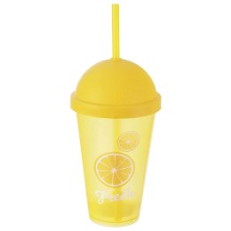 Kubek plastikowy z pokrywką i słomką 450 ml Grupa Orion Sp. z o.o.