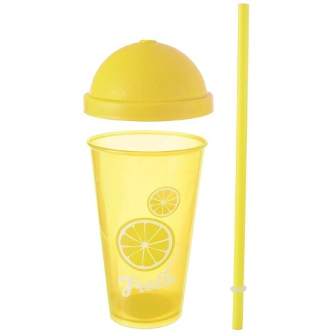Kubek plastikowy z pokrywką i słomką 450 ml Grupa Orion Sp. z o.o. Kubek plastikowy z pokrywką i słomką 450 ml Grupa Orion Sp. z o.o.