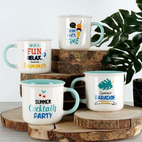 Kubek porcelanowy z dekorem summer time 380 ml VLACHOS BROS S.A IMPORTS (NAVA),Valantis Vlachos Kubek porcelanowy z dekorem summer time 380 ml VLACHOS BROS S.A IMPORTS (NAVA),Valantis Vlachos