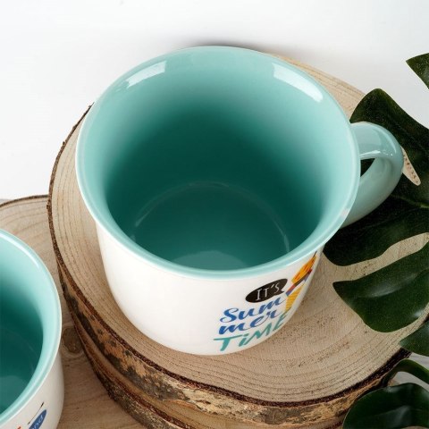 Kubek porcelanowy z dekorem summer time 380 ml VLACHOS BROS S.A IMPORTS (NAVA),Valantis Vlachos Kubek porcelanowy z dekorem summer time 380 ml VLACHOS BROS S.A IMPORTS (NAVA),Valantis Vlachos