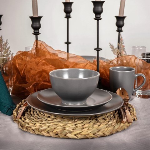 Kubek z uchem do picia kawy herbaty napojów ceramiczny szary ALFA 350 ml Grupa Orion Sp. z o.o. Kubek z uchem do picia kawy herbaty napojów ceramiczny szary ALFA 350 ml Grupa Orion Sp. z o.o.
