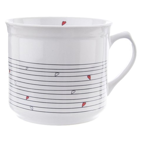 Kubek z woreczkiem ceramiczny biały SERDUSZKA 700 ml Grupa Orion Sp. z o.o. Kubek z woreczkiem ceramiczny biały SERDUSZKA 700 ml Grupa Orion Sp. z o.o.