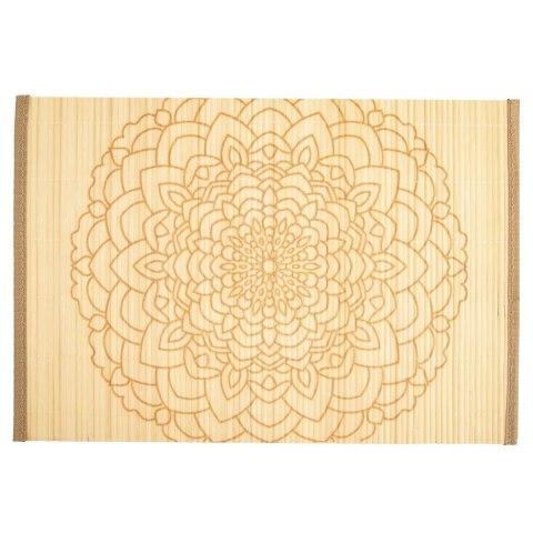 Mata kuchenna na stół bambusowa zwijana mandala zestaw 4 szt. 30x45 cm Grupa Orion Sp. z o.o. Mata kuchenna na stół bambusowa zwijana mandala zestaw 4 szt. 30x45 cm Grupa Orion Sp. z o.o.