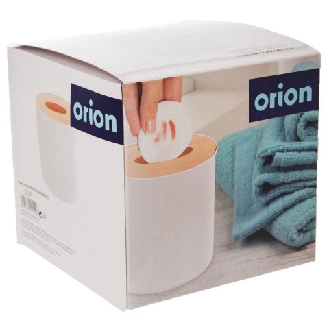 Mini kosz łazienkowy na śmieci odpady biały z bambusową pokrywką stołowy 1,5 l Grupa Orion Sp. z o.o. Mini kosz łazienkowy na śmieci odpady biały z bambusową pokrywką stołowy 1,5 l Grupa Orion Sp. z o.o.