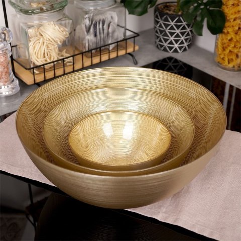 Miska misa szklana do sałatek złota okrągła 21 cm 1,7 l Grupa Orion Sp. z o.o. Miska misa szklana do sałatek złota okrągła 21 cm 1,7 l Grupa Orion Sp. z o.o.