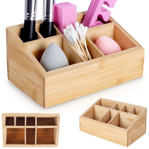 Organizer na kosmetyki do makijażu bambusowy 17x10x8 cm Grupa Orion Sp. z o.o. Organizer na kosmetyki do makijażu bambusowy 17x10x8 cm Grupa Orion Sp. z o.o.