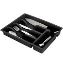 Organizer na sztućce przybory wkład do szuflady czarny 5 przegródek 36x25,5x6 cm Grupa Orion Sp. z o.o.