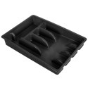 Organizer na sztućce przybory wkład do szuflady czarny 5 przegródek 36x25,5x6 cm Grupa Orion Sp. z o.o.