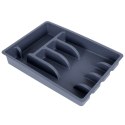 Organizer na sztućce przybory wkład do szuflady szary 5 przegródek 36x25,5x5,5 cm Grupa Orion Sp. z o.o.