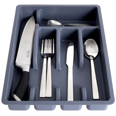 Organizer na sztućce przybory wkład do szuflady szary 5 przegródek 36x25,5x5,5 cm Grupa Orion Sp. z o.o. Organizer na sztućce przybory wkład do szuflady szary 5 przegródek 36x25,5x5,5 cm Grupa Orion Sp. z o.o.