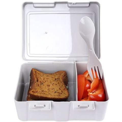 Pojemnik Lunchbox Dzielony Zestaw Sztućce 1 L ORION z Klipsami 18 x 14 cm