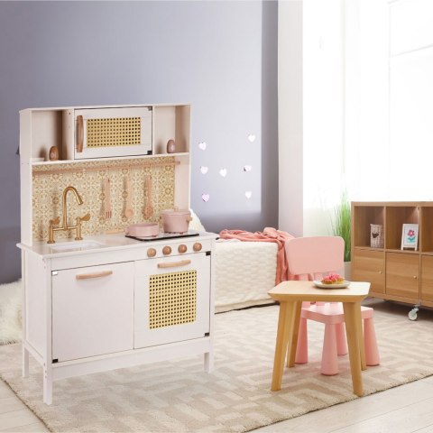 Kuchnia dla dzieci drewniana MDF retro z akcesoriami BOHO 100cm Kuchnia dla dzieci drewniana MDF retro z akcesoriami BOHO 100cm