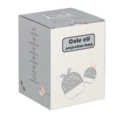 Lampka nocna projektor gwiazd LED USB obrotowy 6 motywów pilot renifer