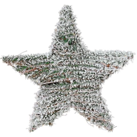 Gwiazda świecąca świąteczna ośnieżona ozdoba stroik oświetlenie święta 30 LED 40 cm