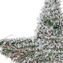 Gwiazda świecąca świąteczna ośnieżona ozdoba stroik oświetlenie święta 30 LED 40 cm