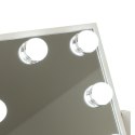 Lusterko do makijażu kosmetyczne podświetlane 9 LED Hollywood z 9 żarówkami USB 25 x 30 cm