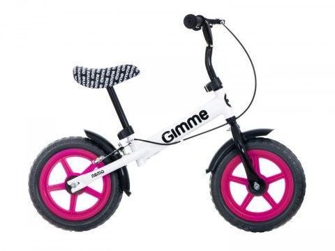 Rowerek biegowy z hamulcem Nemo 11" różowy 3+ GIMME Rowerek biegowy z hamulcem Nemo 11" różowy 3+ GIMME