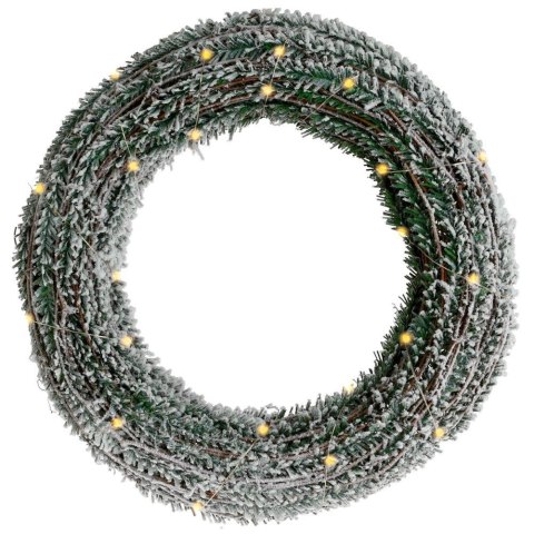 Stroik świecący wianek wieniec na drzwi świąteczny dekoracyjny ozdobny święta 30 LED 40 cm