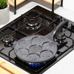 Patelnia Granitowa Nieprzywierająca ze Wzorkiem do Jajek Placków ORION 26cm