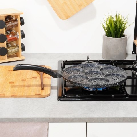 Patelnia Granitowa Nieprzywierająca ze Wzorkiem do Jajek Placków ORION 26cm