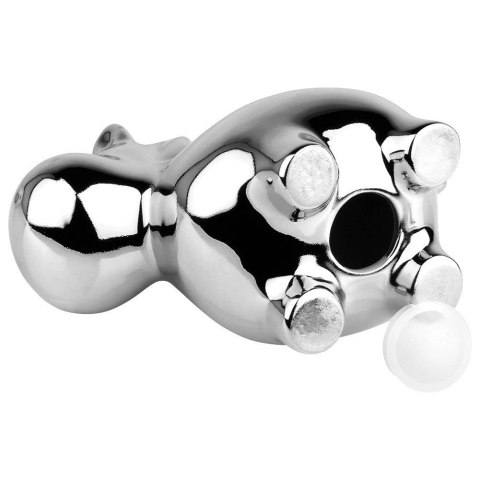 Skarbonka Ceramiczna Srebrna Lustrzana Jednorożec Prezent VILDE 18x10,5 cm