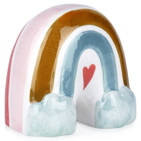 Skarbonka Ceramiczna Tęcza Prezent dla Dzieci Dorosłych VILDE 15x10x14,5 cm